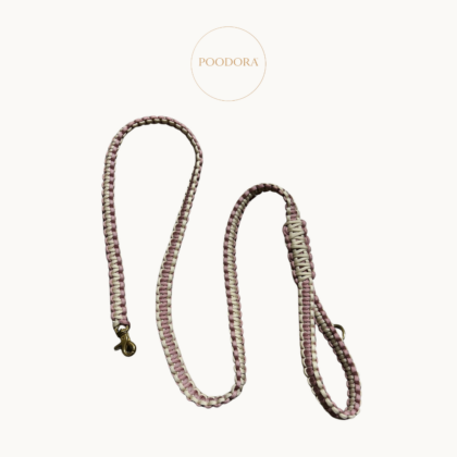 Luxury Cobra Leash – Dusty Rose & Vanilla