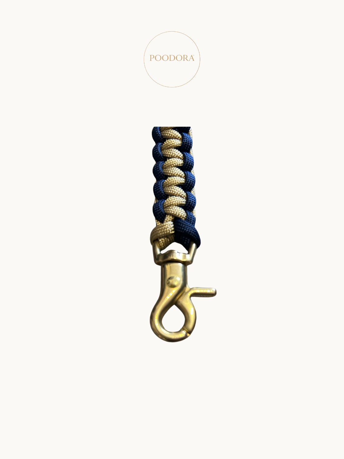 Luxury Cobra Leash – Royal Navy & Gold - Image 7