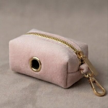 Velvet Poop Bag Holder – Dusty Rose