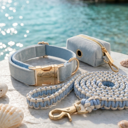 POODORA™ Royal Velvet Matching Set 3-in-1 – Azure Sky